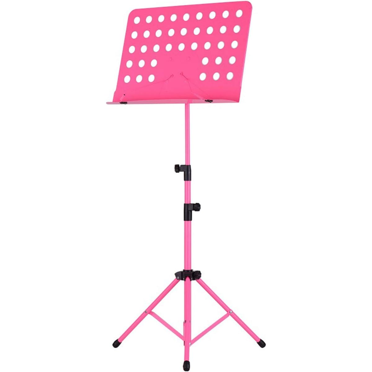 Music Stand, Music Stand, Removable Music Instrument Portable Metal Music Stand, Lightweight, Easy to Carry, Sturdy (Color: Pink, Size: One size)