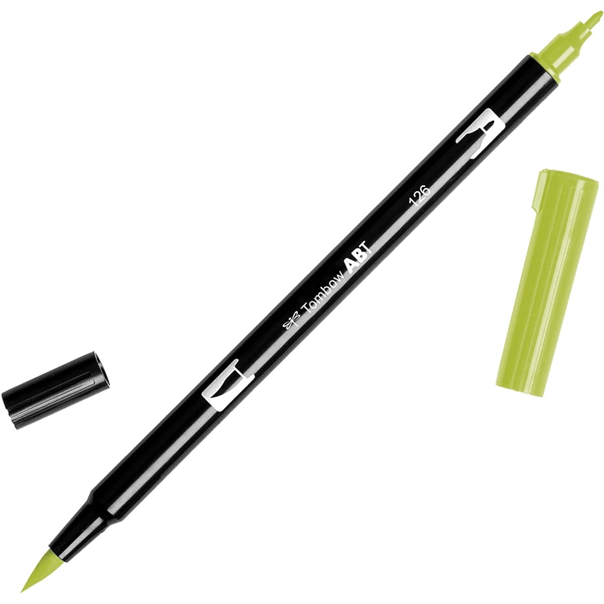 Tombow Dual Brush Marker Stock Open 126 Light Olive