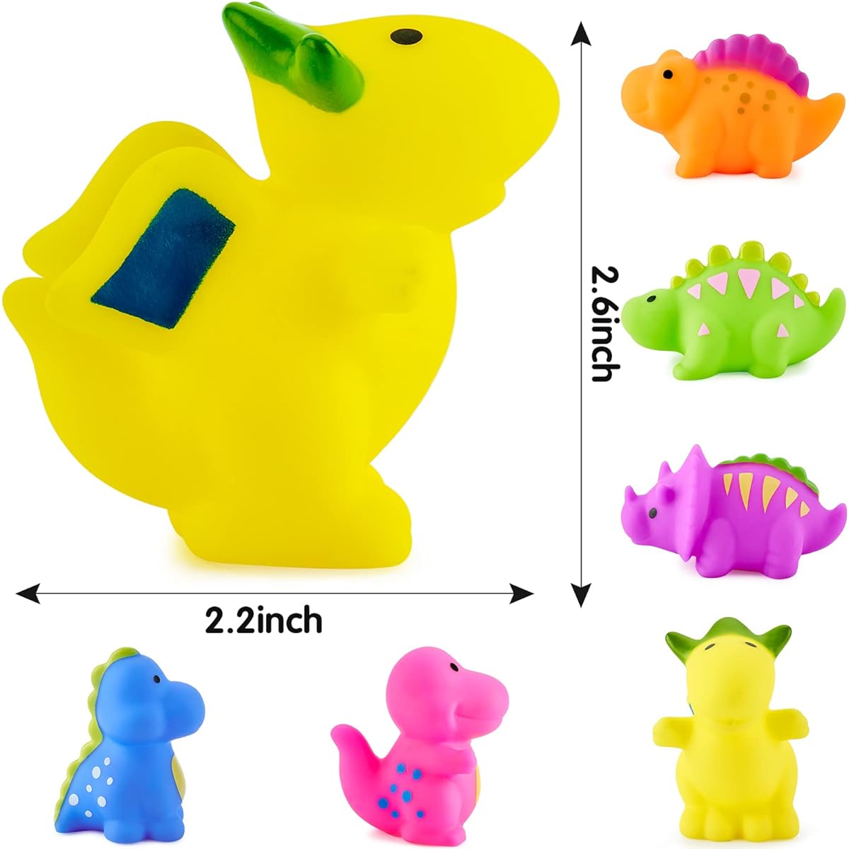 INNOCHEER Baby Bath Toy Dinosaur Toddler Bath Toy with Storage Net Bathtub Toy for Toddlers Infants 1-3 Years Old 3-4 Years Old with Stacking Cups