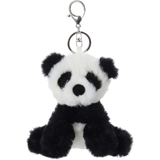 Apricot Lamb Cute Toy Stuffed Animal Panda Plush Soft Keychain for Kids Bag Wallet Backpack Handbag (4.5 Inch), Black, S