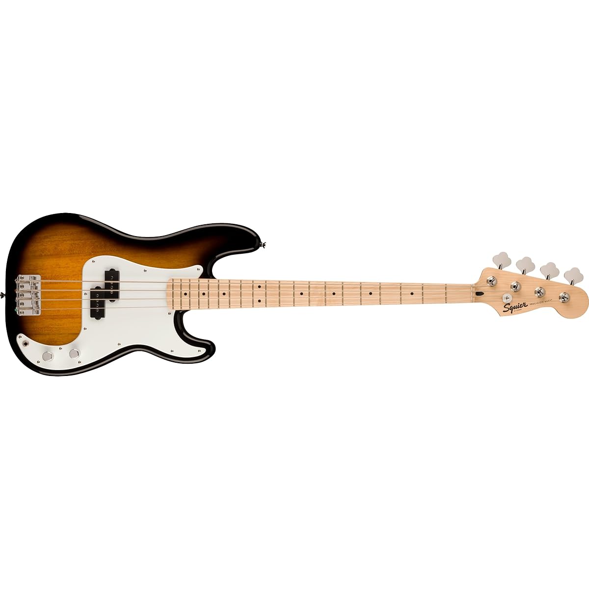 Fender Squier by Fender Squier Electric Bass Sonic™ Precision Bass®, Maple Fingerboard, White Pickguard, 2-Color Sunburst, Soft Case Included