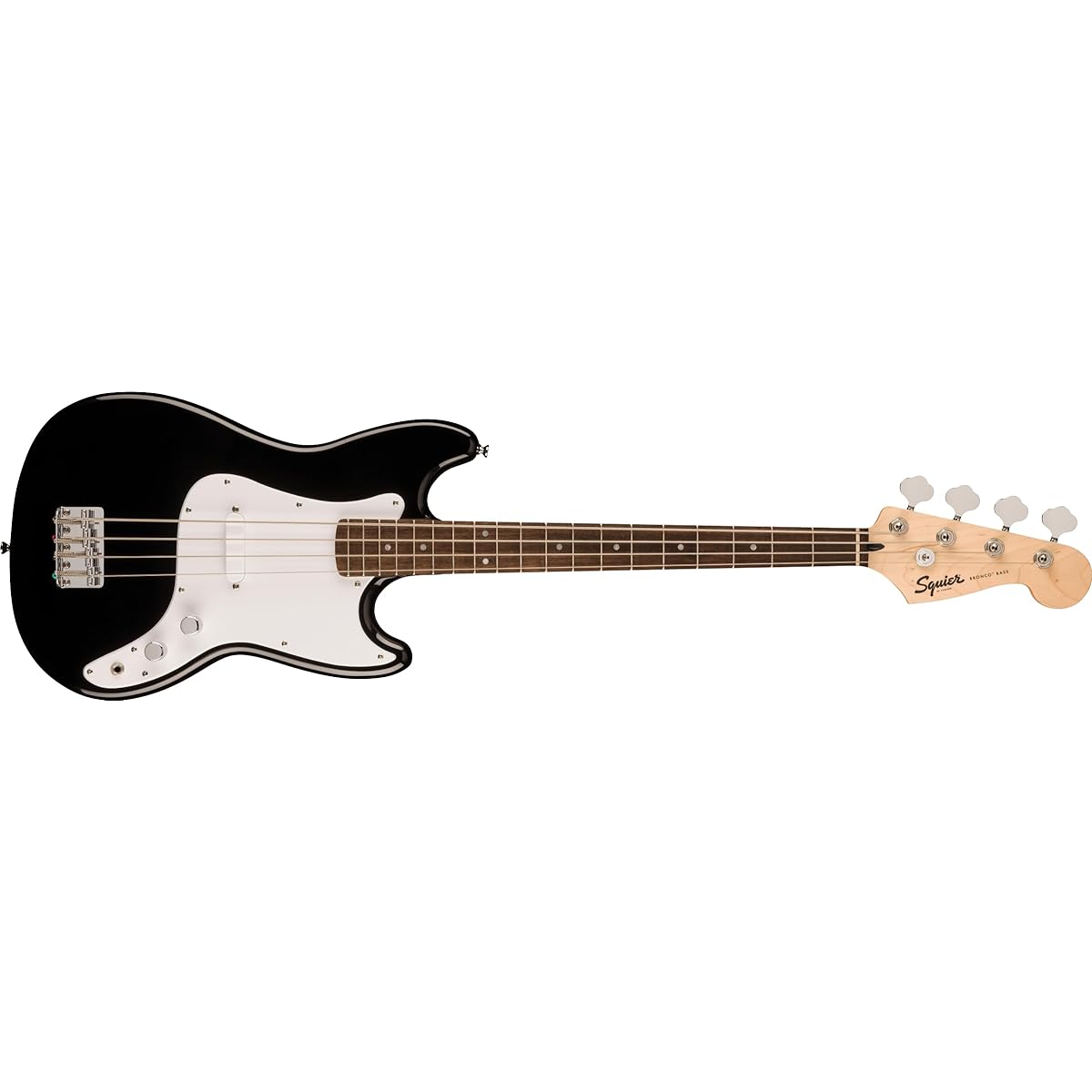 Squier by Fender Squier Electric Bass Sonic™ Bronco™ Bass, Laurel Fingerboard, White Pickguard, Black Soft Case Included