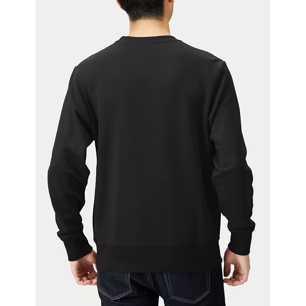 [Champion] Sweatshirt, Long Sleeve, Round Neck, Fleece, College Font Print, Crew Neck Sweatshirt, Custom Made, Basic C8-W042Z Men's