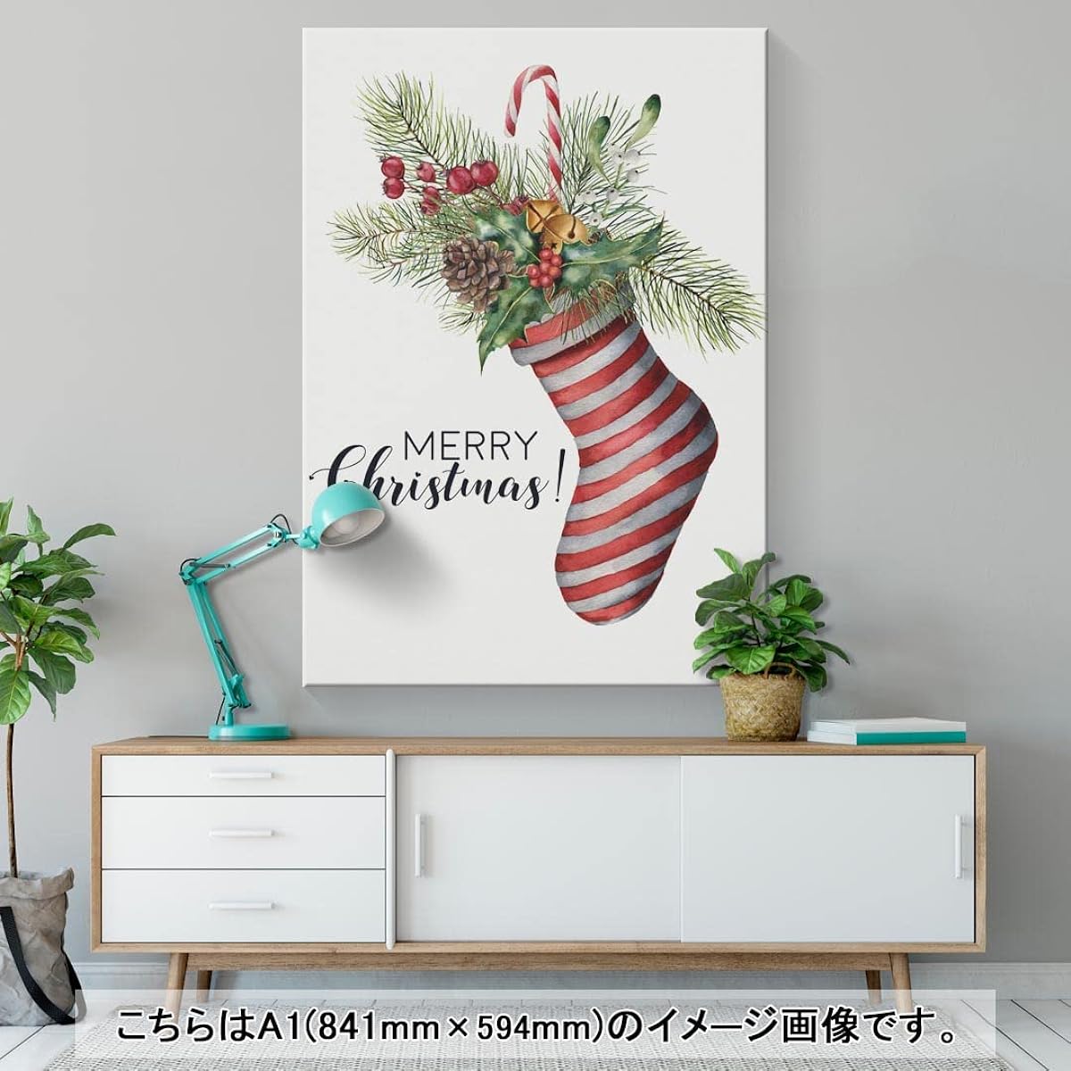 Art Panel Picture Painting Decoration igsticker 594mmx841mm A1 Photo Wall Hanging Wooden Frame Interior Stylish 015876 Christmas Stocking Decoration