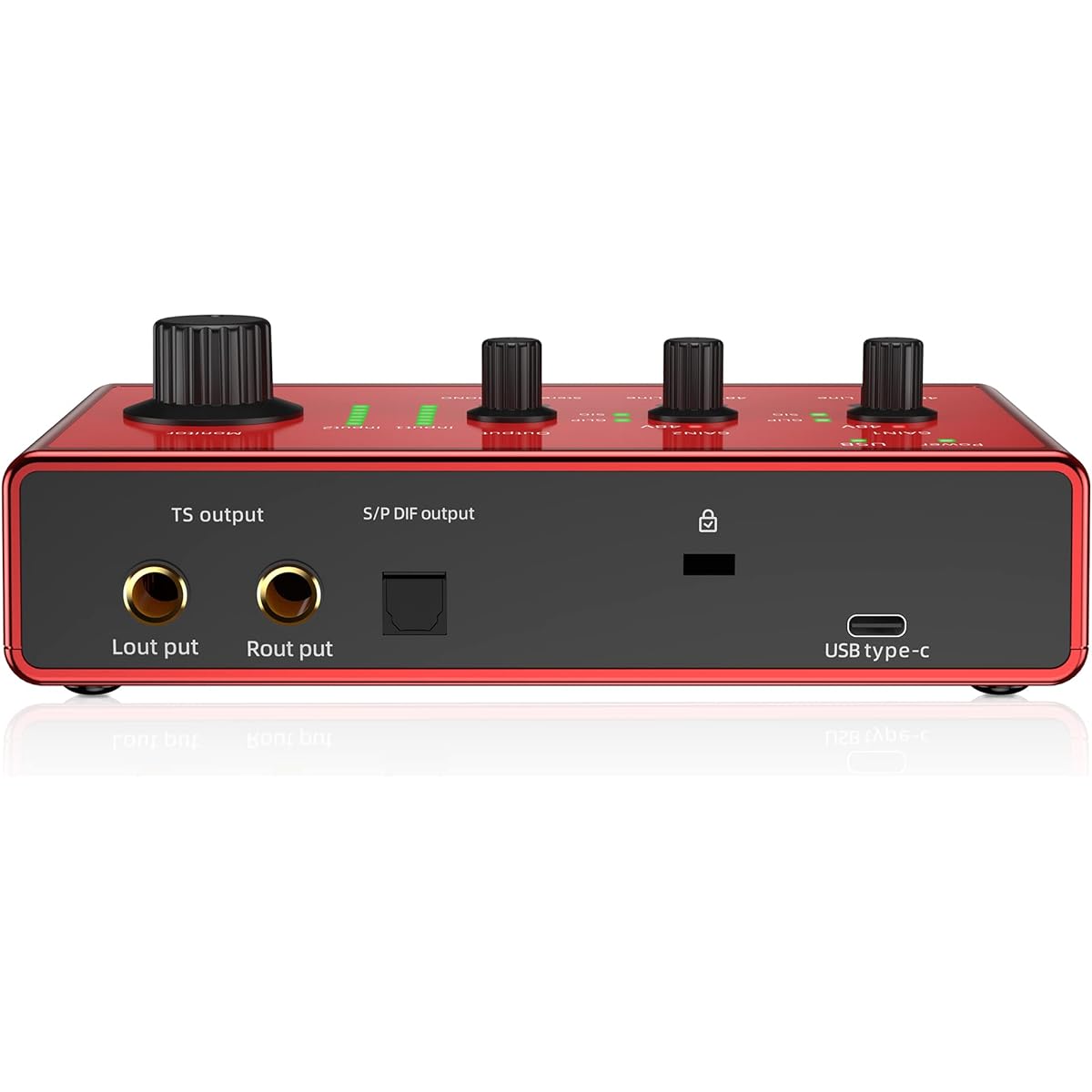 USB Audio Interface with Dual XLR for Recording/Streaming/Podcasting Supports Optical and 1/4" Outputs