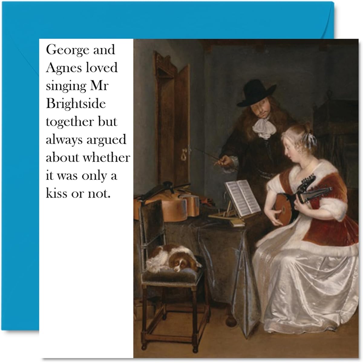 Funny Birthday Cards for Women Men - Only A Kiss? - Happy Birthday Cards for Mom Dad Papa Pop Brother Sister Son Daughter Grandma Grandpa 5.7 x 5.7 Inch Joke Humor Birthday Greeting Card