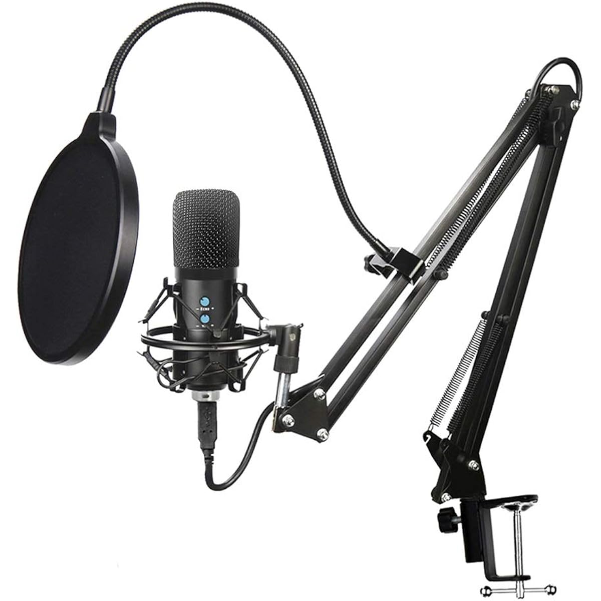 Microphone Professional Suspension Microphone Kit for Live Stream Broadcast Sound Recording Condenser Microphone Set