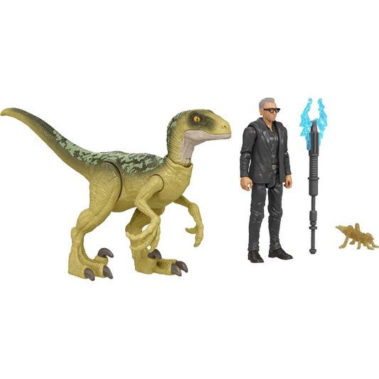 Jurassic World: Dominion Dr. Ian Malcolm & Velociraptor Figures Jurassic World: Dominion Dr. Ian Malcolm & Velociraptor Figures 2pk
