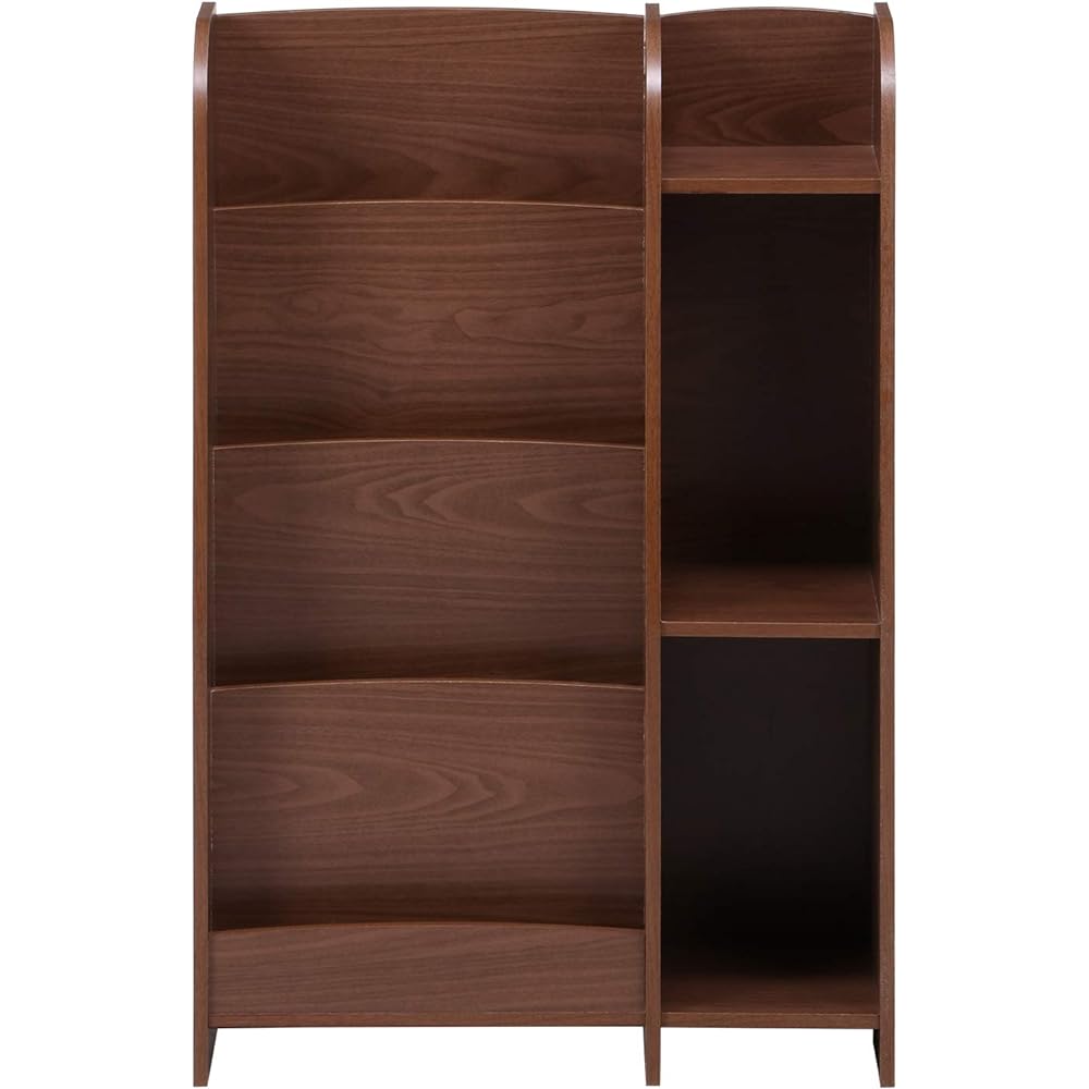 Fuji Boeki Bookshelf Book Rack Display Rack Width 60cm Medium Brown Storage Compact 99549
