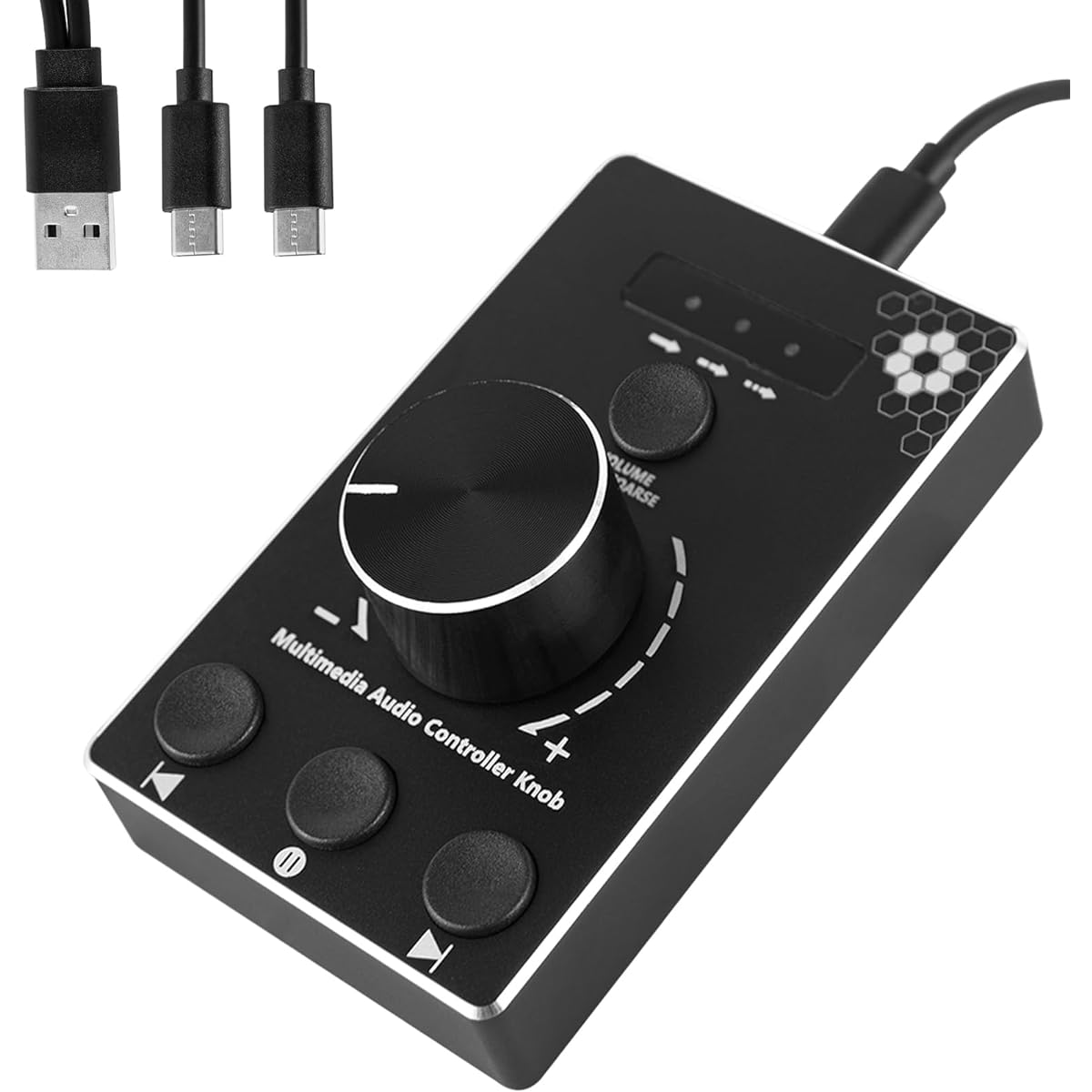 Volume Knob USB Volume Control Knob for PC Multimedia Controller Knob with One Click Mute Function 3 Volume Control Modes for Win&Mac