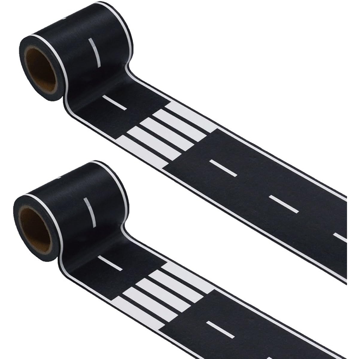 Black Road Track Tape,Toy Car Road Tape Track for Kids,Race Cars Decorations for Kids Birthday Party, 33" x 2.4" Each Roll