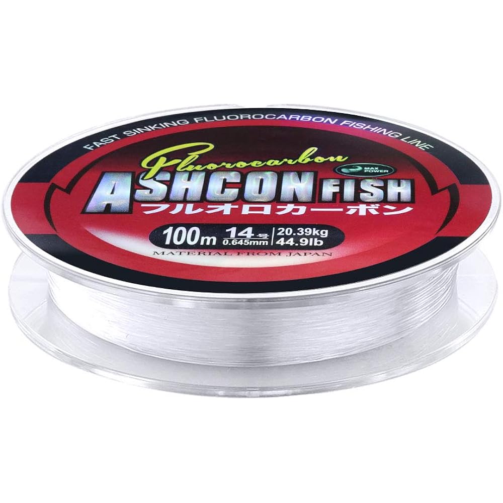 Ashconfish Shock Leader Exsense EX Fluorocarbon 100m Clear
