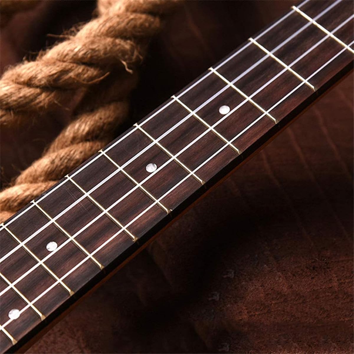 Ukulele Small Musical Instrument Concert Ukulele Hawaiian Guitar Ukulele 26 Inch for Kids Beginners Adults (Color: Black, Size: 26inch)