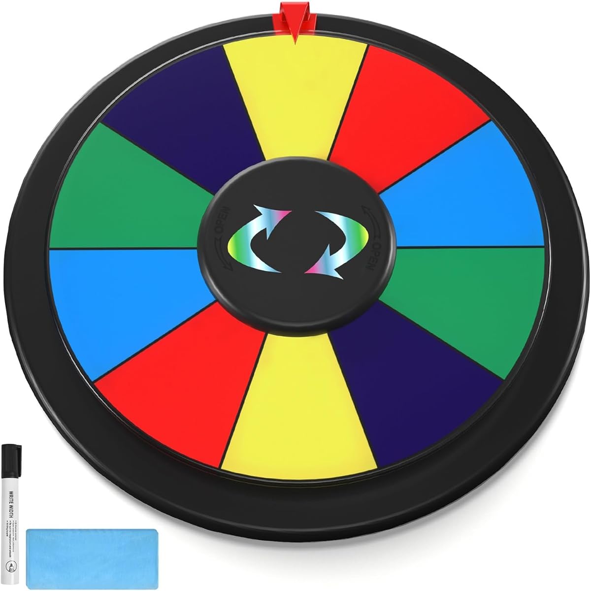 abitcha 10" Spinning Prize Wheel - Double Sided Colorful Tabletop Spinner - Spin the Roulette Wheel for Carnivals, Trade Shows, Win Fortune Spin Games