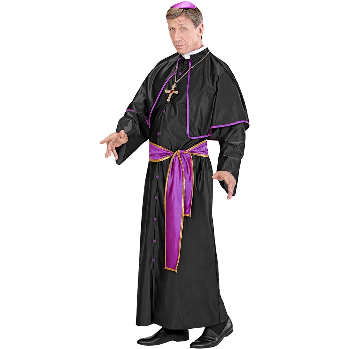 Mens Cardinal Costume Medium UK 40/42" for Vicar Priest Church Fancy Dress by WIDMANN [Parallel Import]
