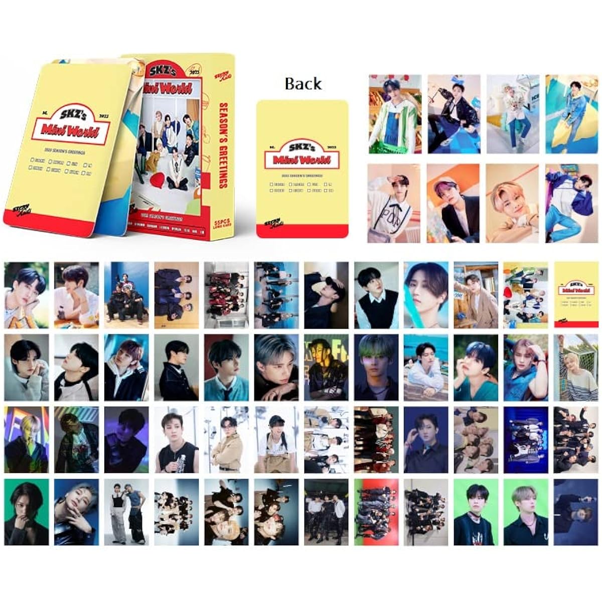 Stray Kids Photo Card Sticker Set 205pcs Lost Lomo Cards 110pcs + Lost Stickers 95pcs