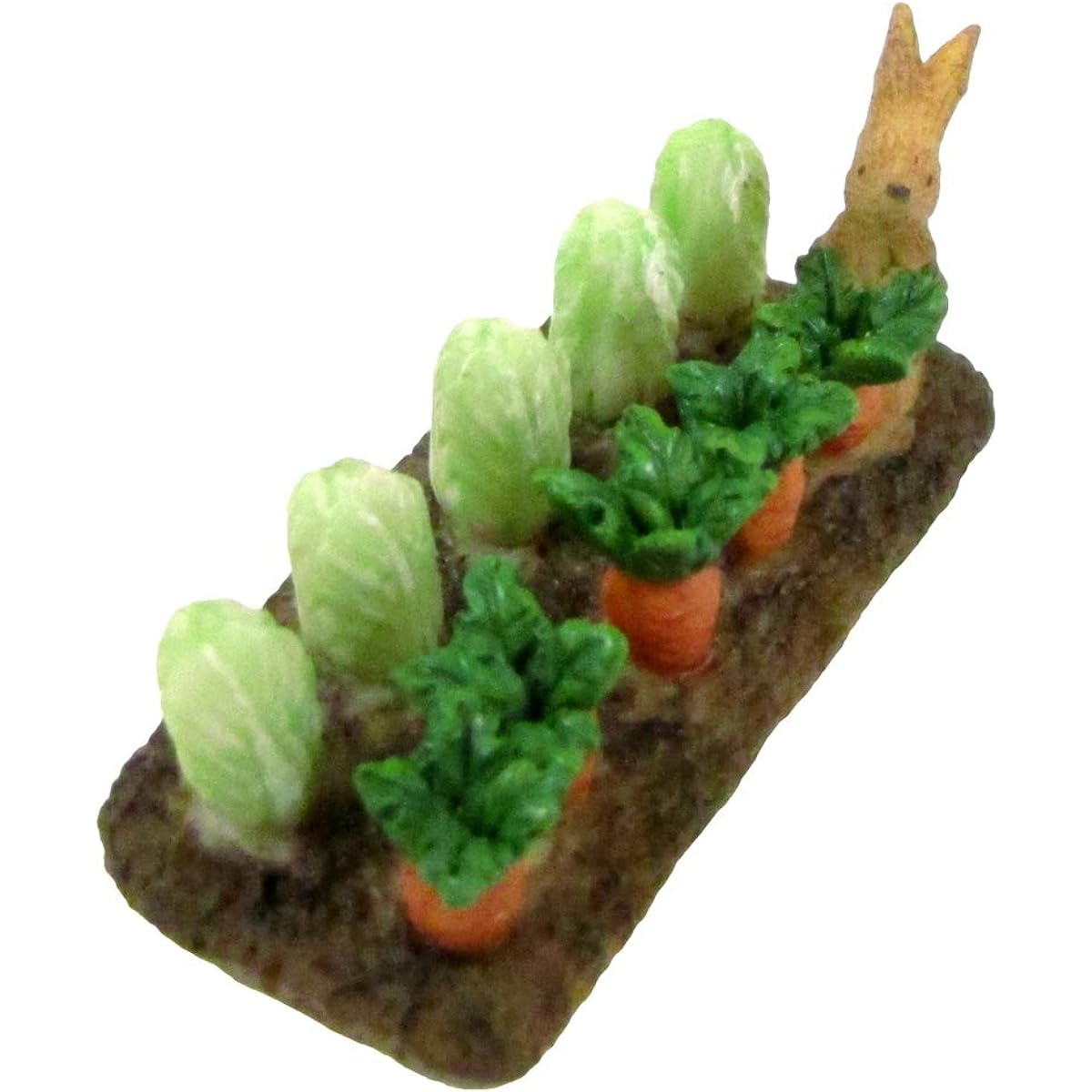 TG,LLC Treasure Gurus Miniature Vegetable Crop Bunny Rabbit Fairy Garden Accessories Cabbage Carrot Patch Mini Dollhouse Decor
