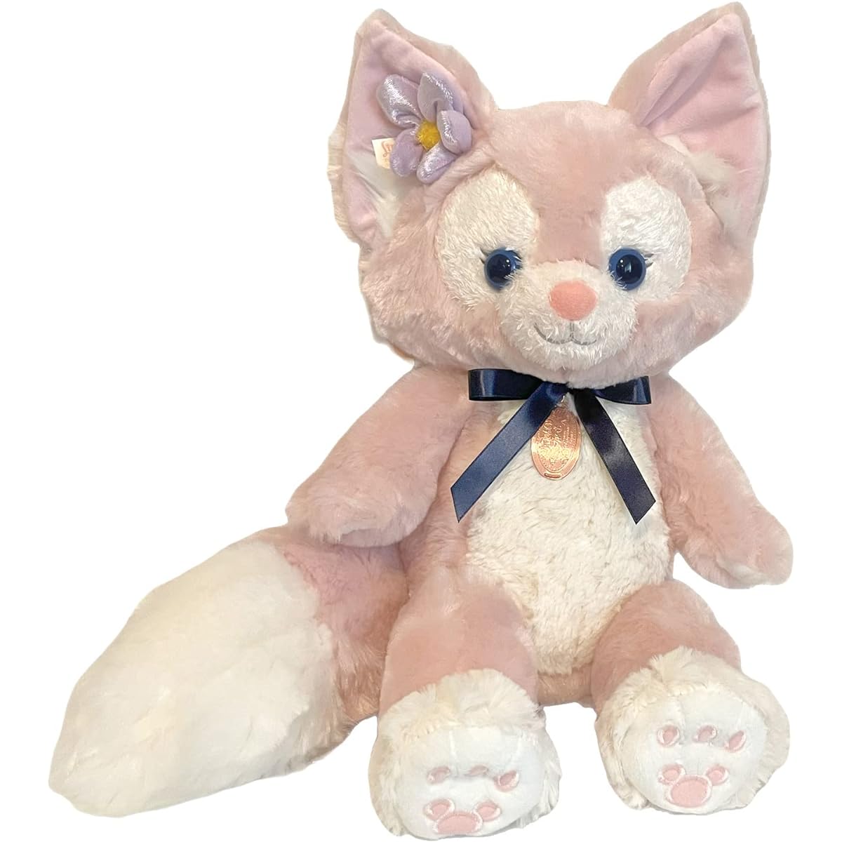 Linabell stuffed toy, S size, Tokyo Disney exclusive, with Bijinya original rust-proof souvenir medal charm