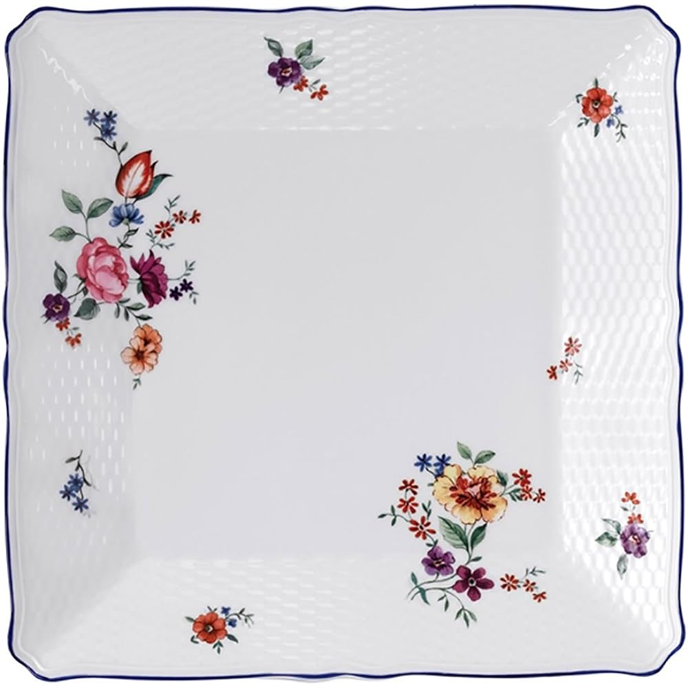 [Regular Imported Product] Wedgwood Taffetta Flower Square Plate Dish 27cm Wedding Gift Present 40014654