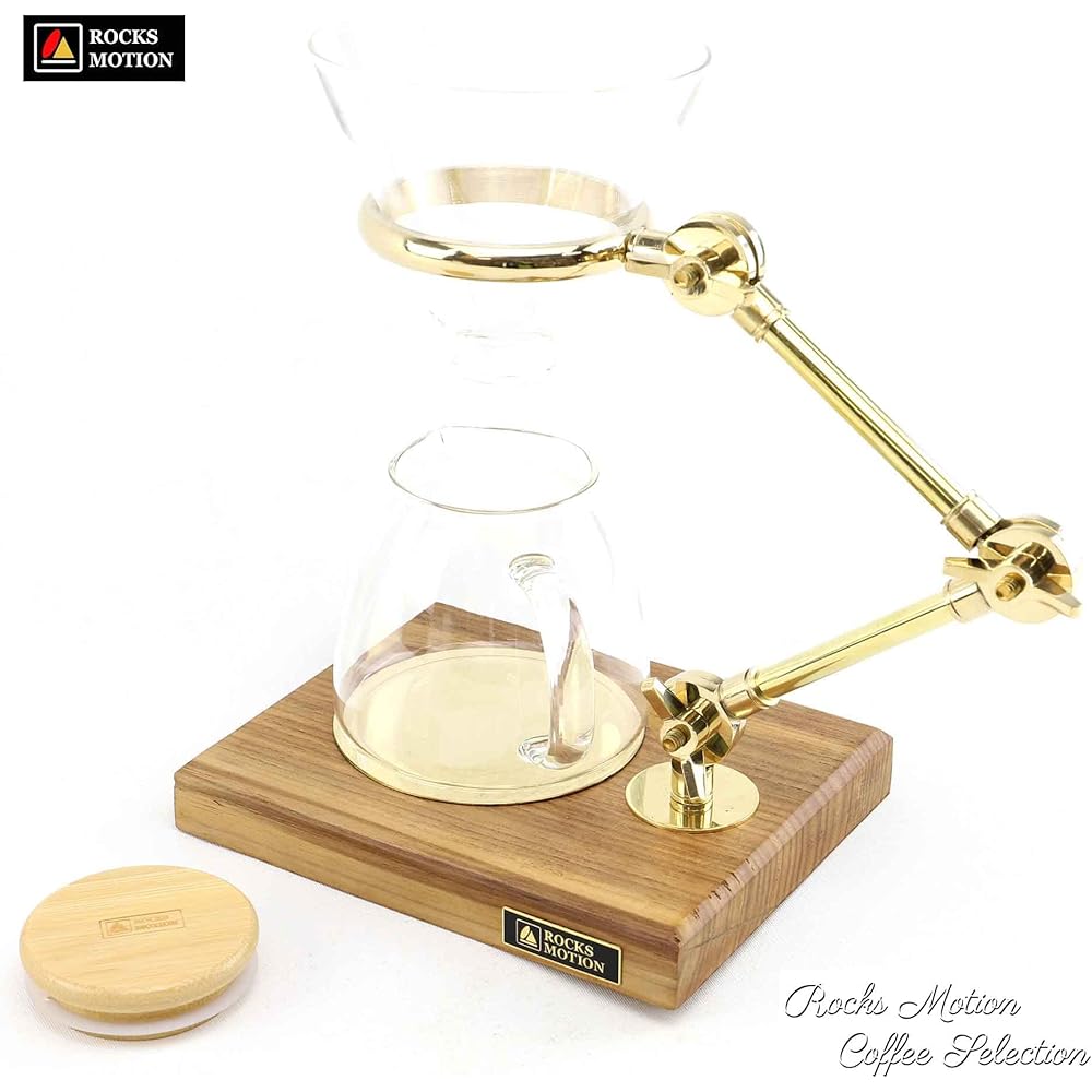 Stylish coffee server set (brass stand, dripper, glass pot) drip coffee hand drip coffee time coffee cafe dripper coffee dripper brass products