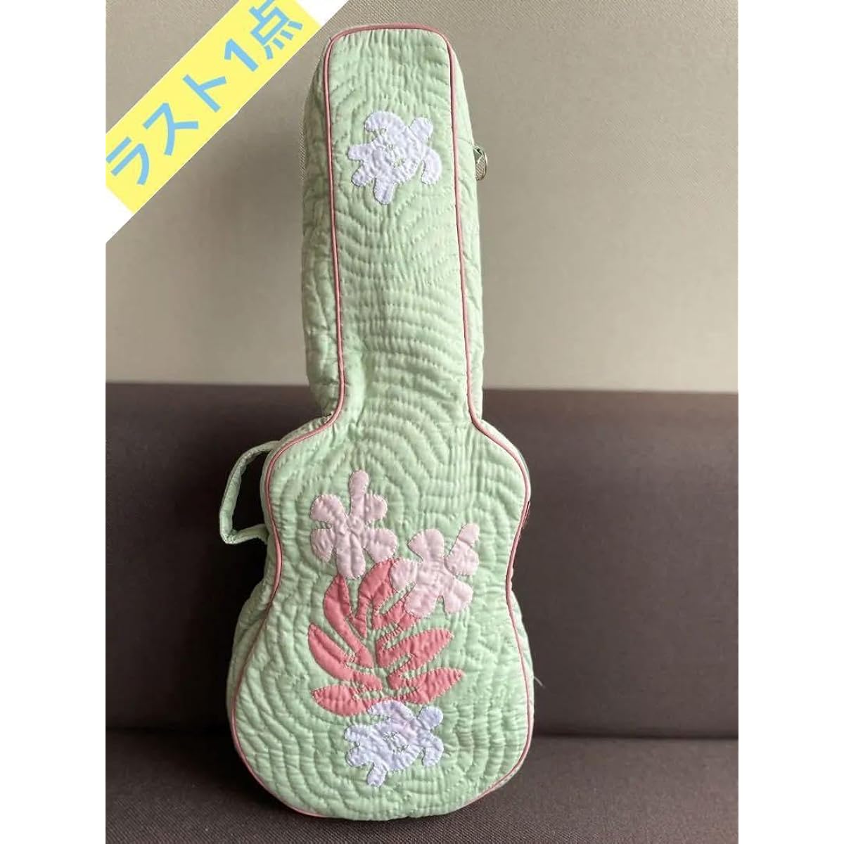 Only 1 left in stock - Ukulele case, Seldon Green, Monstera, Honu (sea turtle), Hawaiian quilt, stylish bag