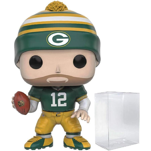 POP Football: Packers - Wave 3 Aaron Rodgers Funko Vinyl Figure (Includes Compatible Box Protector Case)
