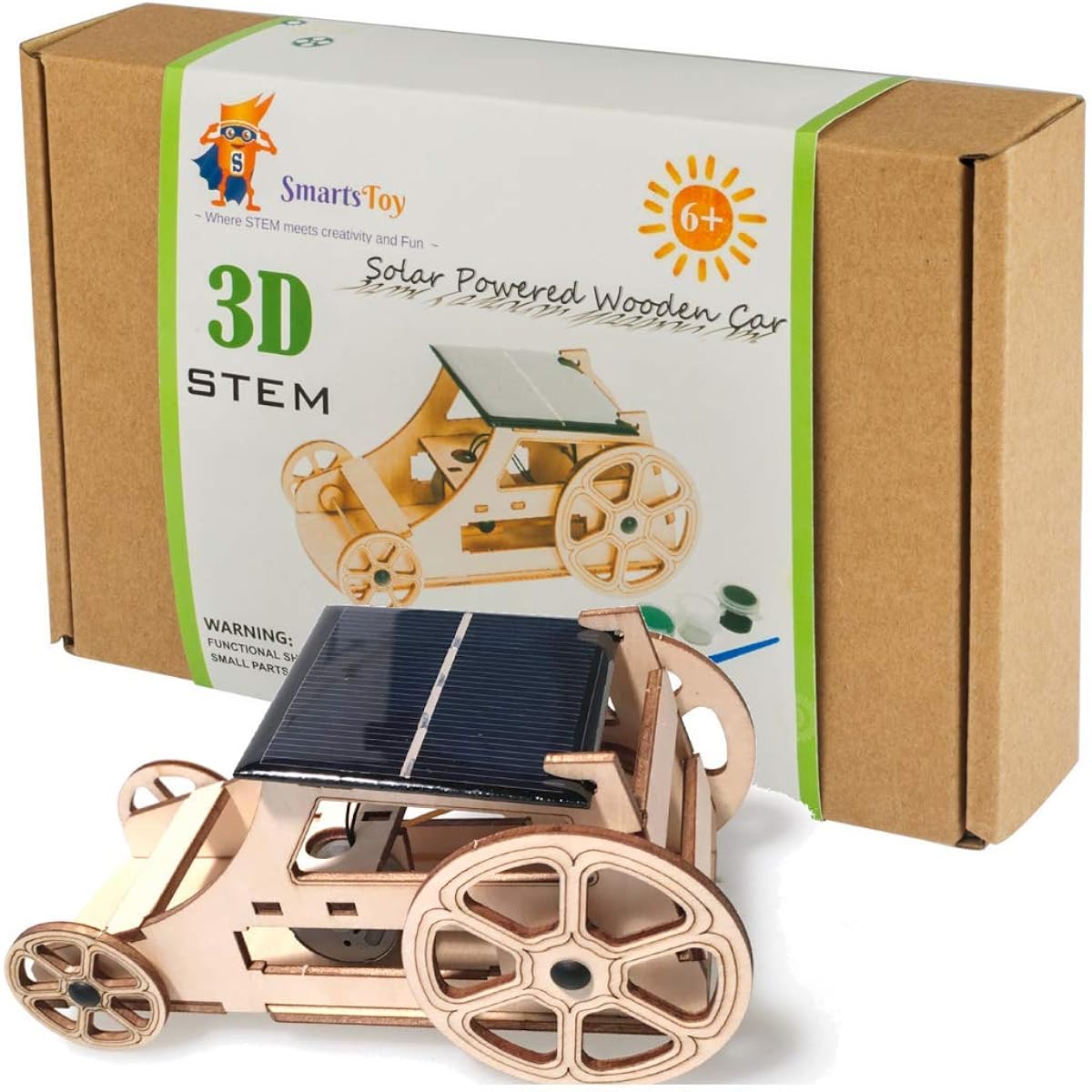 Wooden Solar Model Car for Kids 9-12 Years Old Educational Science Kit 12-14 Years Old Gifts for Boys and Girls Ages 10+ Science Experiments 9-12 Years Old Engineering Toys Robotics STEM Kit