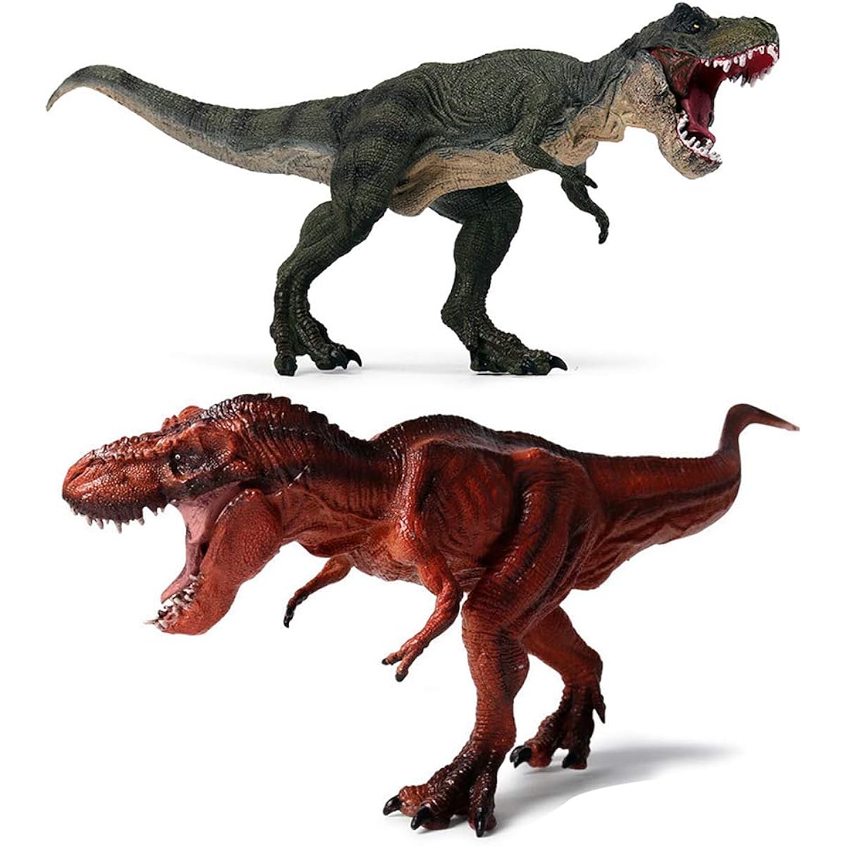 Tyrannosaurus Jurassic Large Dinosaur Model Decoration Realistic Craft Figure Toy Powerful Mouth Opening and Closing Stands on Both Feet Carnivorous Dinosaur Birthday Present Kids Toy PVC Solid Educational Toy Craft 30cm Green