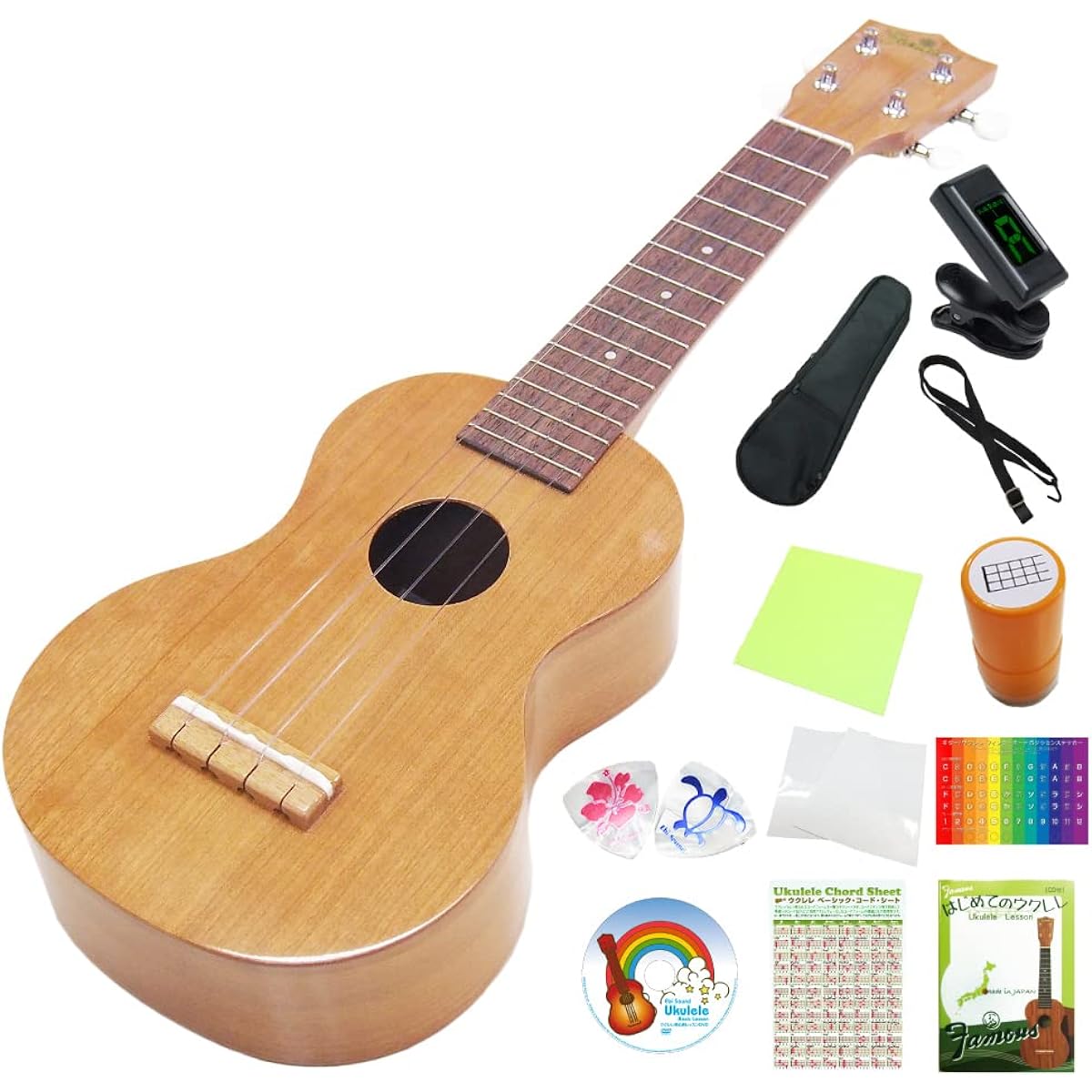 Famous Domestically Produced Ukulele FS-11G Soprano Special 12-Piece Set American Cherry (Reliable Made in Japan) (Bright Cherry Wood) (u)