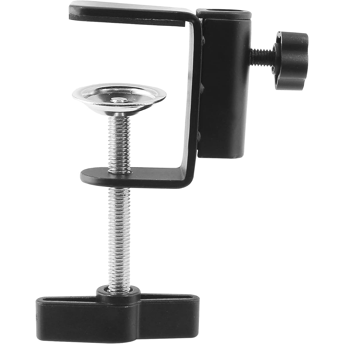 LifCratms C Clamp Base Stand Mount Accessories Metal Black Table Mount Clamp Desk Light Clamp Mount Holder for Desktop Lamp Monitor Microphone Arm Mount Stand (12mm/0.47inch Diameter)