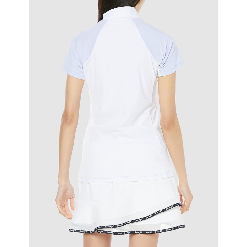 [DESCENTE] Short Sleeve Shirt Sweat Absorbent Quick Drying UVCUT UPF50+ Stretch Mock Neck Sporty Golf DGWVJA10 Women's