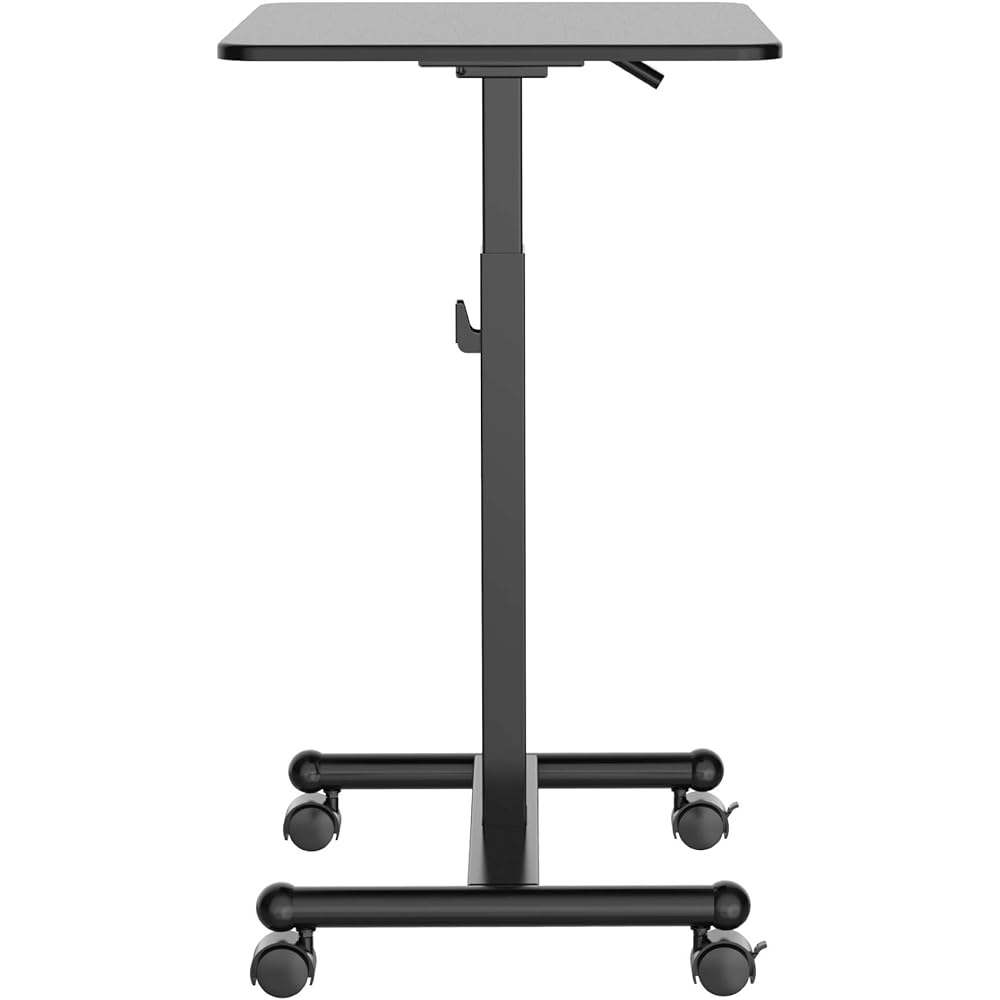 DMM.make Elevating Desk with Casters 600 Black DKS-LDC600B Width 60 x Depth 52cm Mobile Stepless Adjustment Home Telework Office Desk