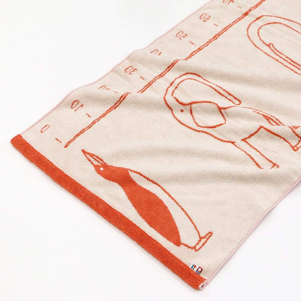 Iori Imabari Towel Height Meter Bath Towel SUKU-SUKU iori (Coral) Soft Baby Gift