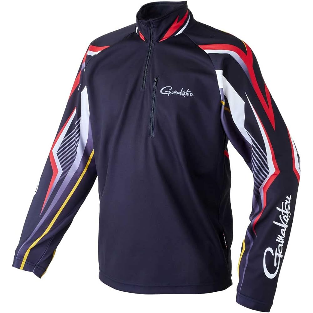 [Gamakatsu] 2WAY print zip shirt (long sleeve)
