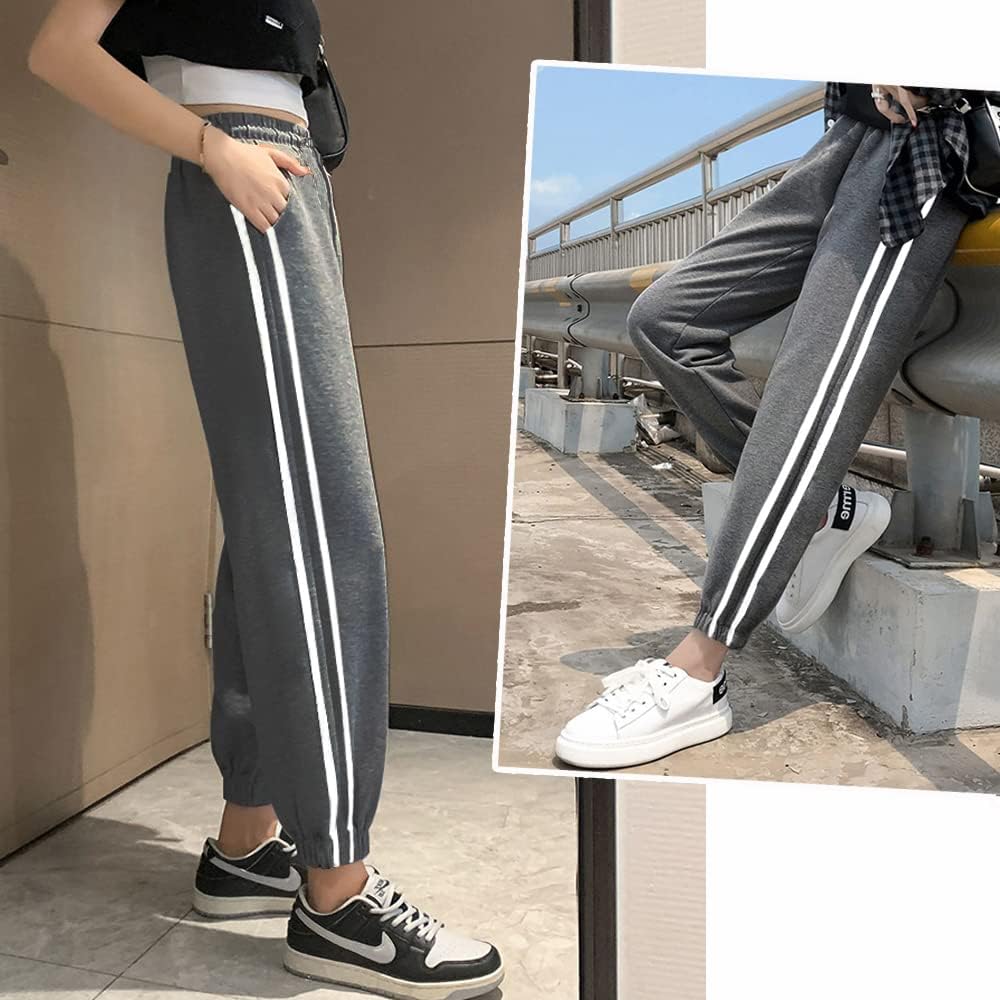 [KMAZN] Wide Pants, Sweatpants, Women's Jogger Pants, Room Pants, Women's Long Pants, Spring, Summer, Cotton, Casual, Women's, Sports, Jersey Bottom, Sports Wear, Casual, Yoga Pants, Bottoms, Slimming, With Pockets