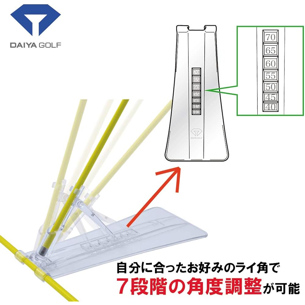 DAIYA GOLF Alignment Stick Gear Golf Practice Equipment Swing Practice Equipment Putter Practice Equipment Putt Practice Equipment Practice Equipment Training Putting Swing Stance Stroke Lie Angle Sway Self-Check Portable Compact Correction Indoor Practi