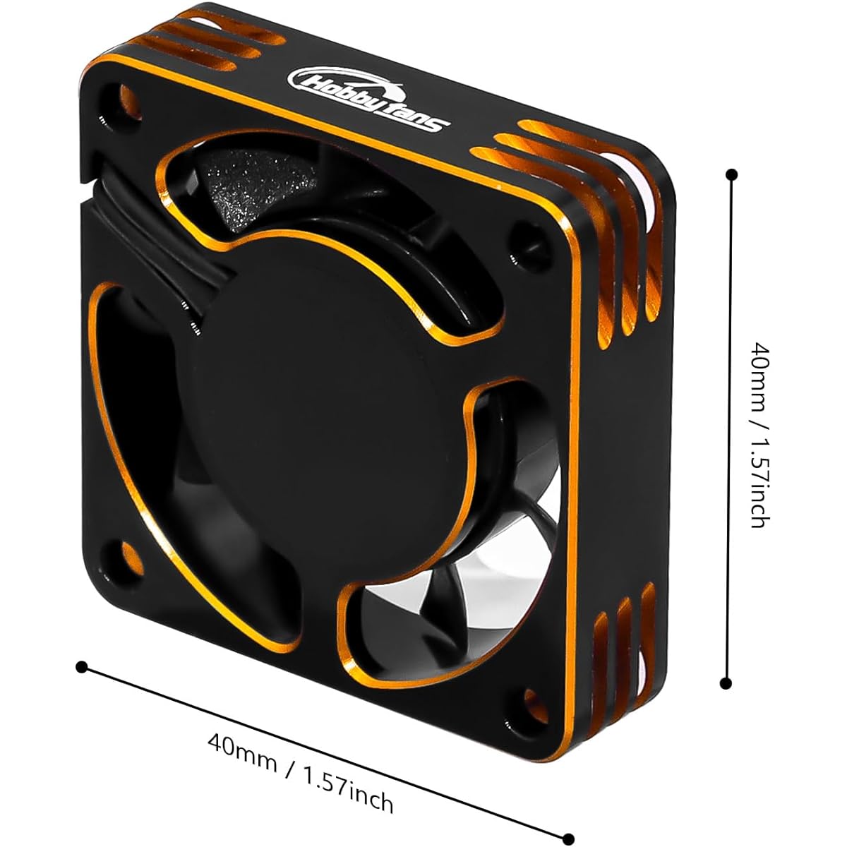 Hobby Fans 40mm RC Cooling Fan 28000RPM Brushless ESC Aluminum Motor Cooling Fan for RC Car 1/8 1/10 540 550 F540 3650 3660 Motors Gold