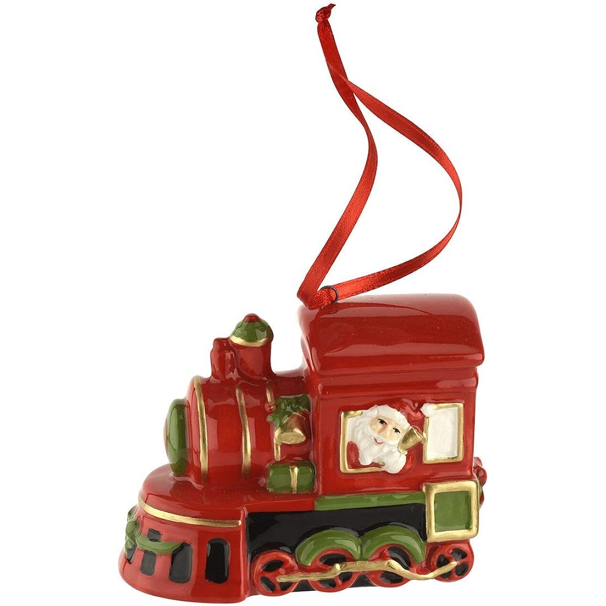 Spode Christmas Tree Train Engine Ornament 3"
