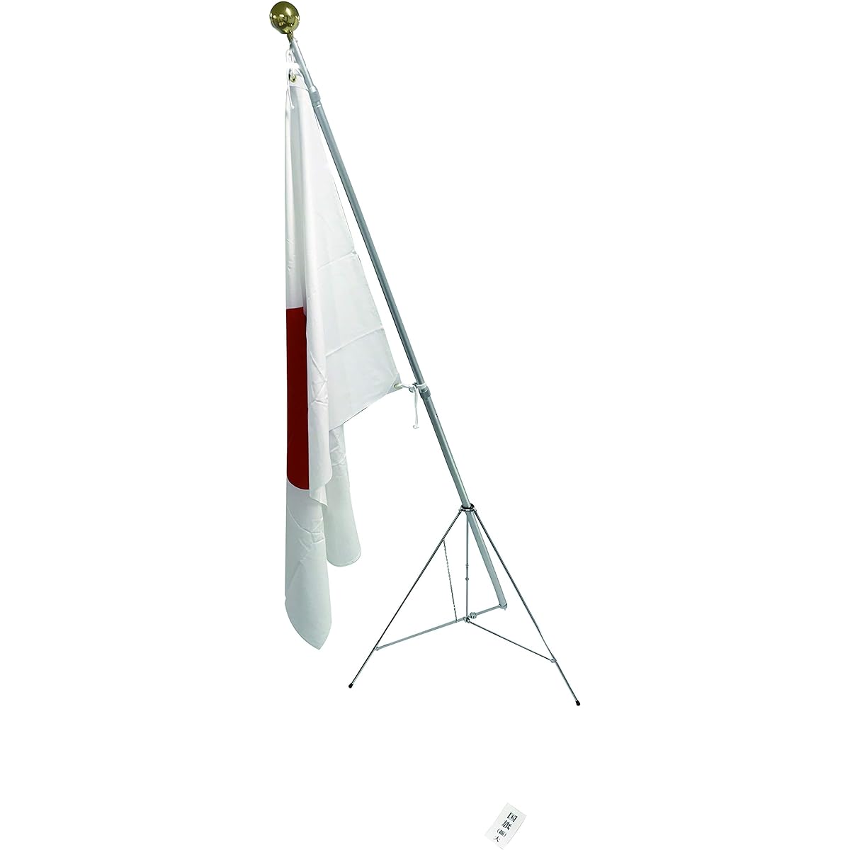Japanese flag set 100cm x 150cm Tenjiku (cotton) flagpole (aluminum pole 3m) flag ball trunk flag stand (tripod) Made in Japan