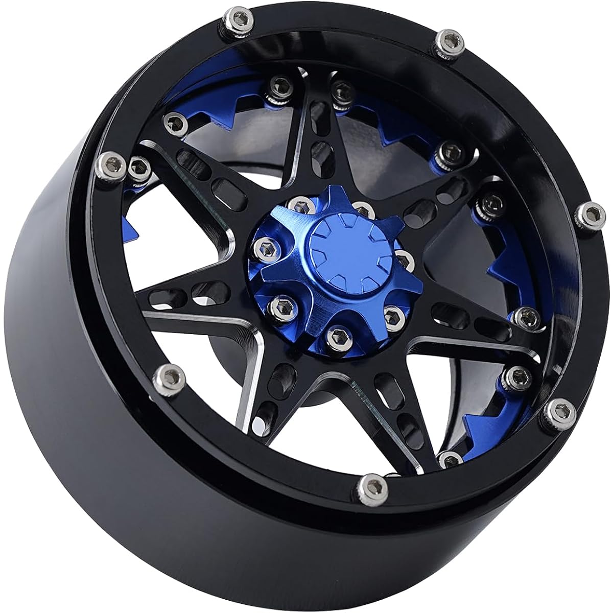 TCRC Aluminum 2.2" Beadlock Wheel Rim Hub 4pcs for 1/10 RC Crawler Axial SCX10 Wraith RR10 Bomber TRX4 D90 Tamiya CC01