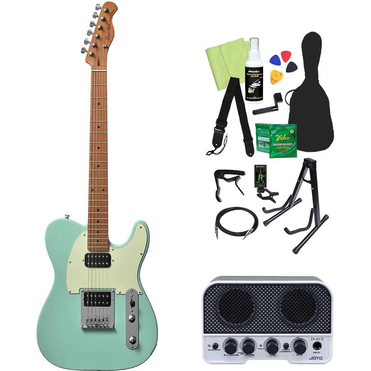 Bacchus BTE-3-RSM/M Electric Guitar Beginner 14-piece Set [Includes Bluetooth Mini Amplifier] SLPK Telecaster Type Bacchus