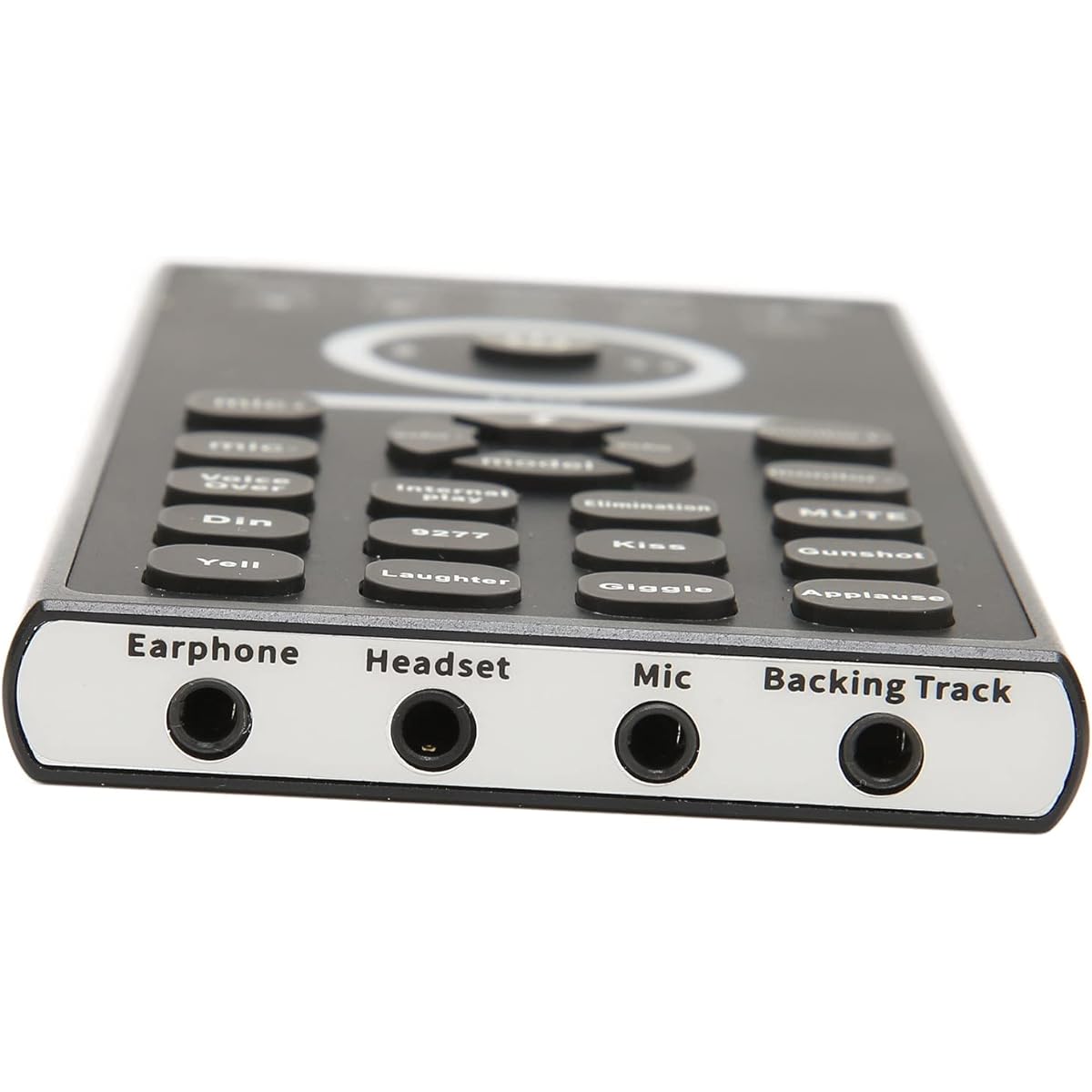 Mini Voice Changer Multi Sound Effects Plug and Play Handheld Live Sound Card Voice Changer Microphone for Phone PC