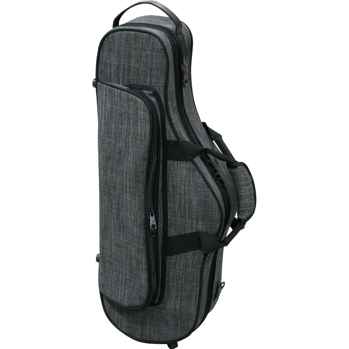 Kikutani Alto saxophone lightweight case that can be used as a backpack Tweed fabric AS-Tweed Gray
