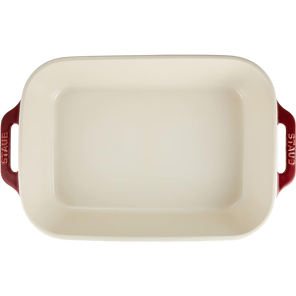 staub "Rectangular Dish Copper 34 x 24 cm" Ceramic Gratin Dish Oven Microwave Safe [Authorized Japanese Product] Dish 40511-889
