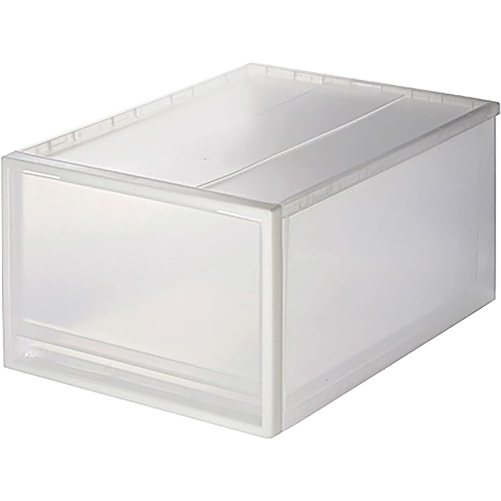 MUJI Polypropylene Storage Case Depth Width 55 x Depth 44.5 x Height 30 cm Pull-out Type Wide Width Set of 2 12521433