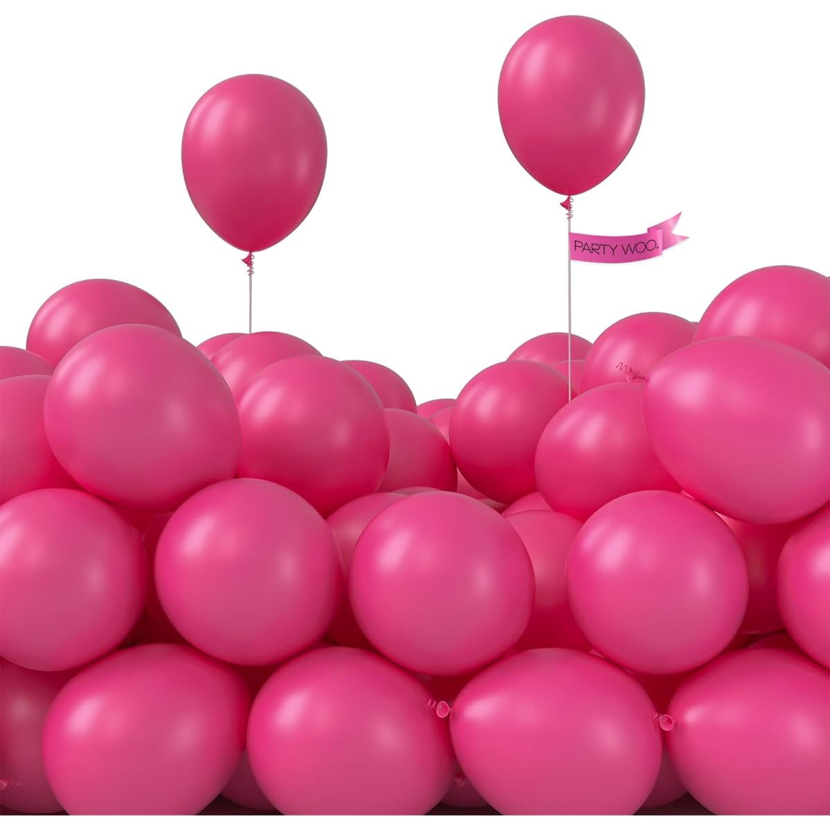 PartyWoo Pink Balloons, 50pcs 5 Inch Dark Pink Balloons, Latex Balloons for Balloon Garland, Balloon Arch, Party Decoration, Birthday Decoration, Wedding Decoration, Baby Shower Decoration