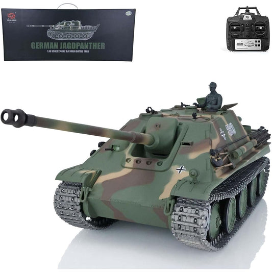 1/16 7.0 Upgrade Jadpanther RTR Rc Tank Henglong Model 3869 Metal Track Drive Wheel Steel Gearbox Ir Battle Airsoft Smoke