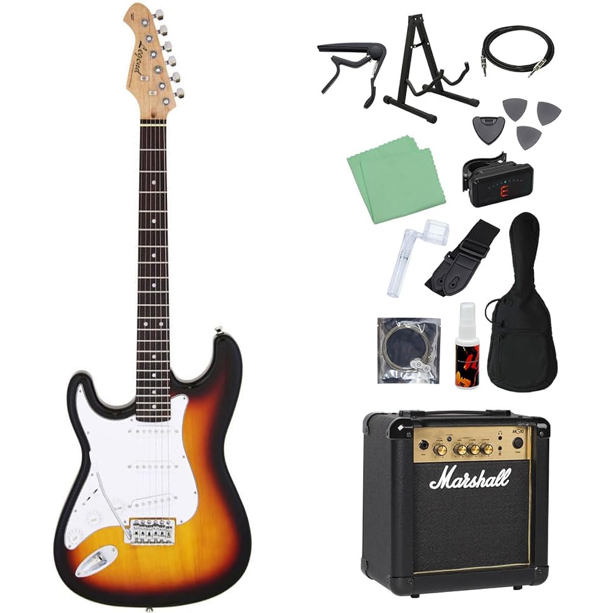 LEGEND LST-Z L/H Electric Guitar Beginner 14-piece Set [Includes MG10] 3TS Lefty Left-Handed Legend