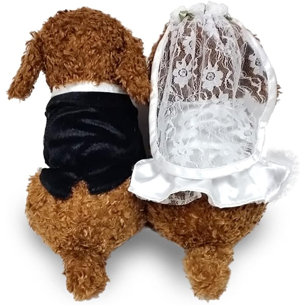 [BESTEVER] [Wedding Wedding Gift] Wedding Doll Welcome Doll Bride and Groom Western Clothing Performance Wedding Decoration Gift Celebration Toy Poodle Red Best Ever Japan