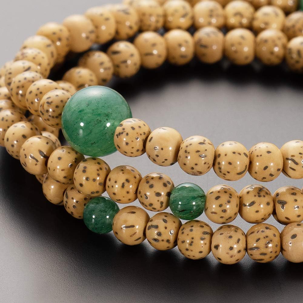 Buddhist Altar Shop Takita Shoten Specially Selected Bracelet Prayer Beads 108 Beads Triple Star and Moon Bodhi Tree Indian Jade Tailor ◆ Official Ceremony Beads Bracelet, Prayer Bead Bracelet, Bracelet Prayer Beads, Power Stones, Two Wheels, Indian Jade